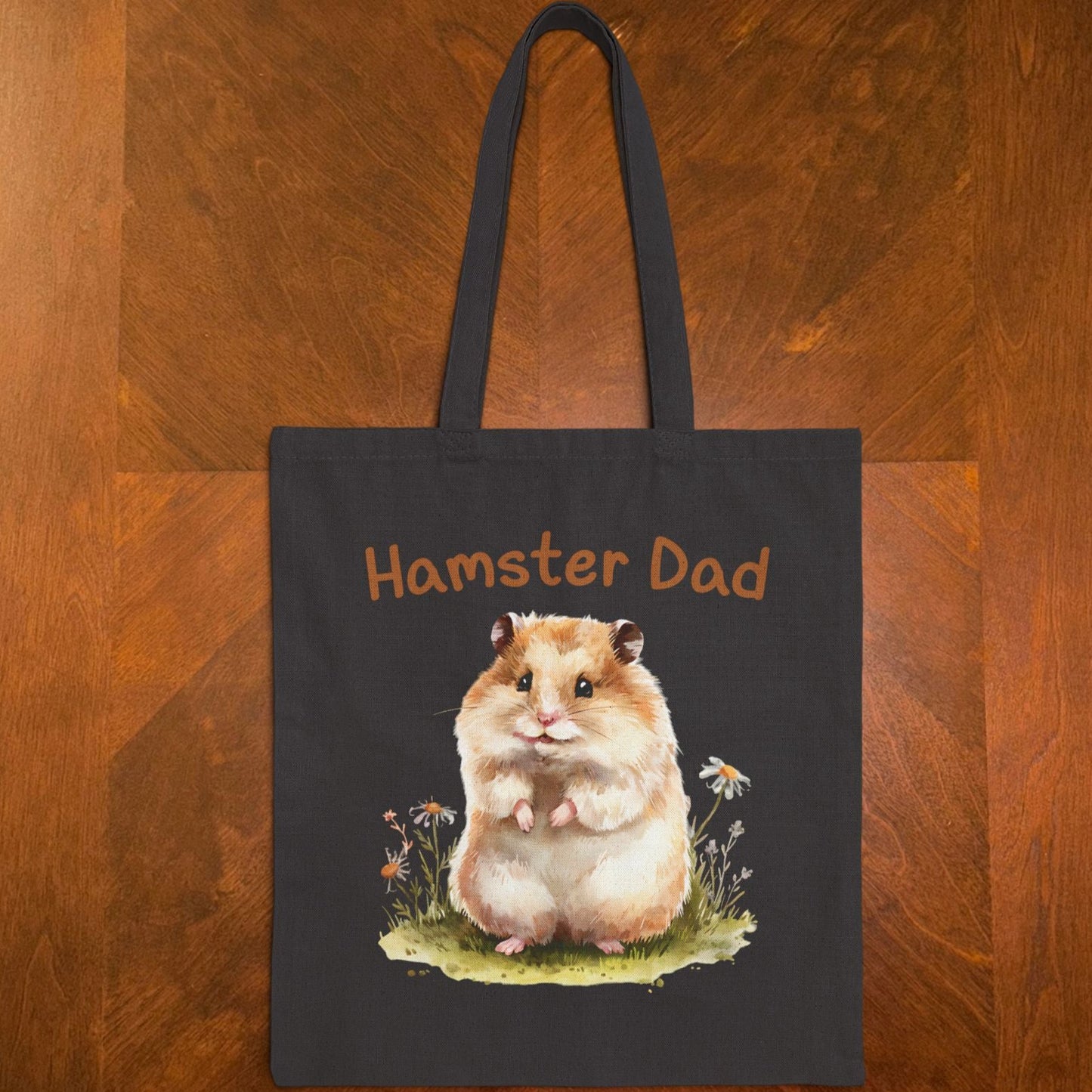 Hamster Dad Tote Bag – Cute Watercolor Pet Lover Gift