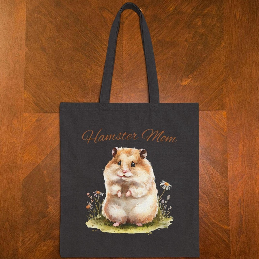 Hamster Mom Tote Bag β Cute Pet Lover Gift, Small Animal Canvas Bag