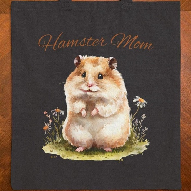 Hamster Mom Tote Bag β Cute Pet Lover Gift, Small Animal Canvas Bag