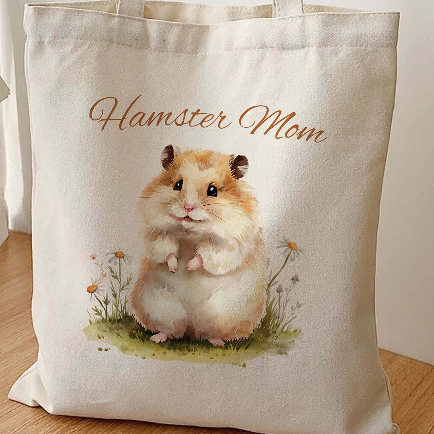 Hamster Mom Tote Bag β Cute Pet Lover Gift, Small Animal Canvas Bag