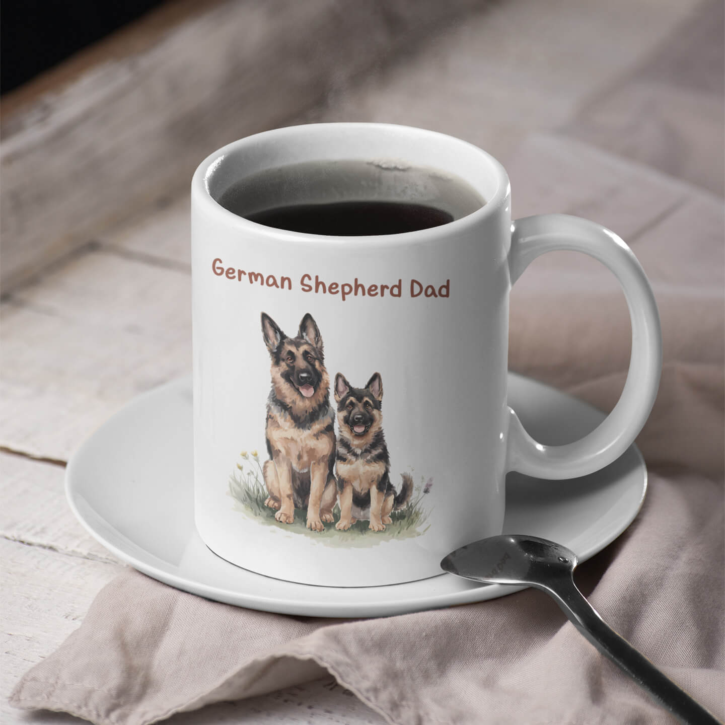 German Shepherd Dad Mug β Dog Lover Coffee Cup, Gift for Pet Dads
