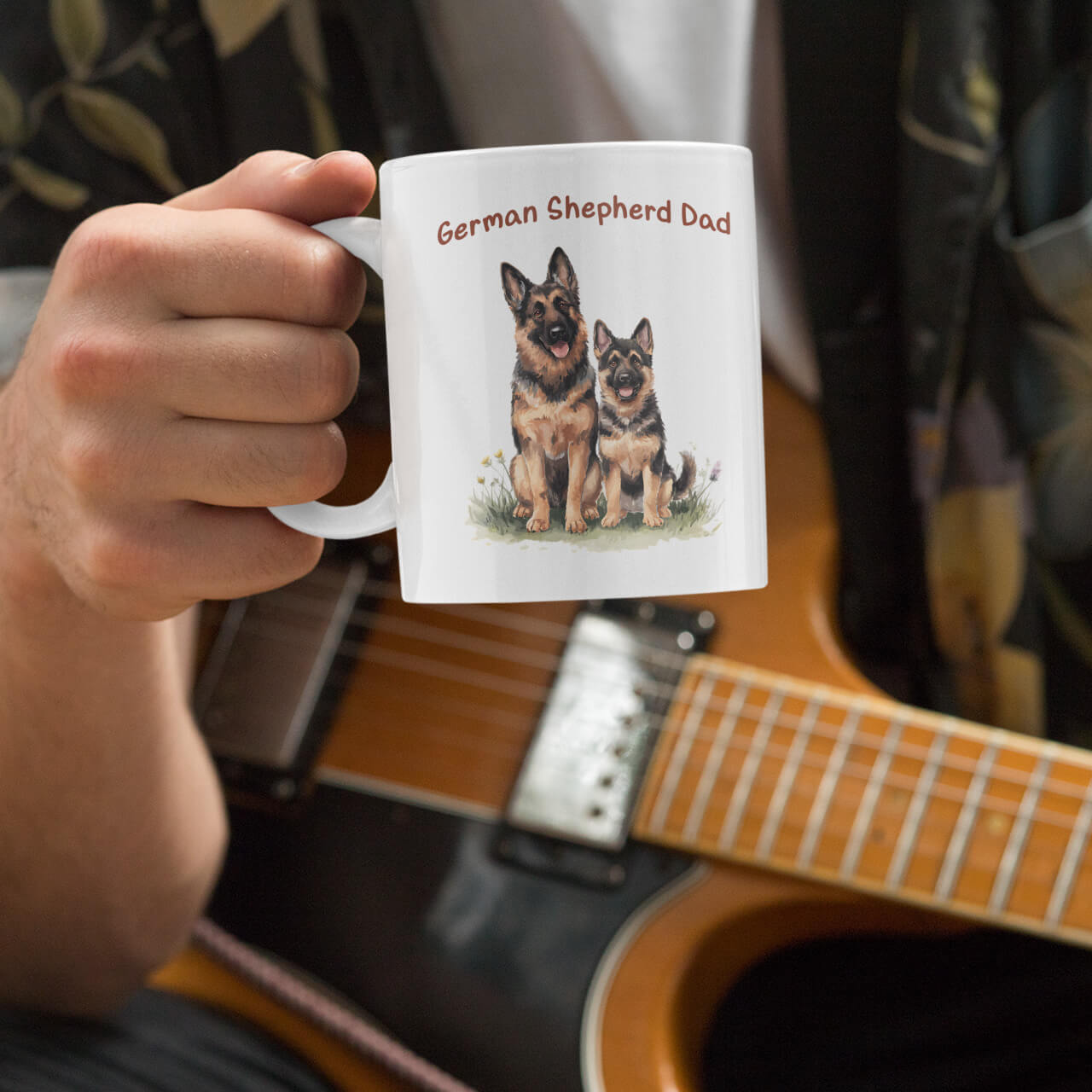 German Shepherd Dad Mug β Dog Lover Coffee Cup, Gift for Pet Dads