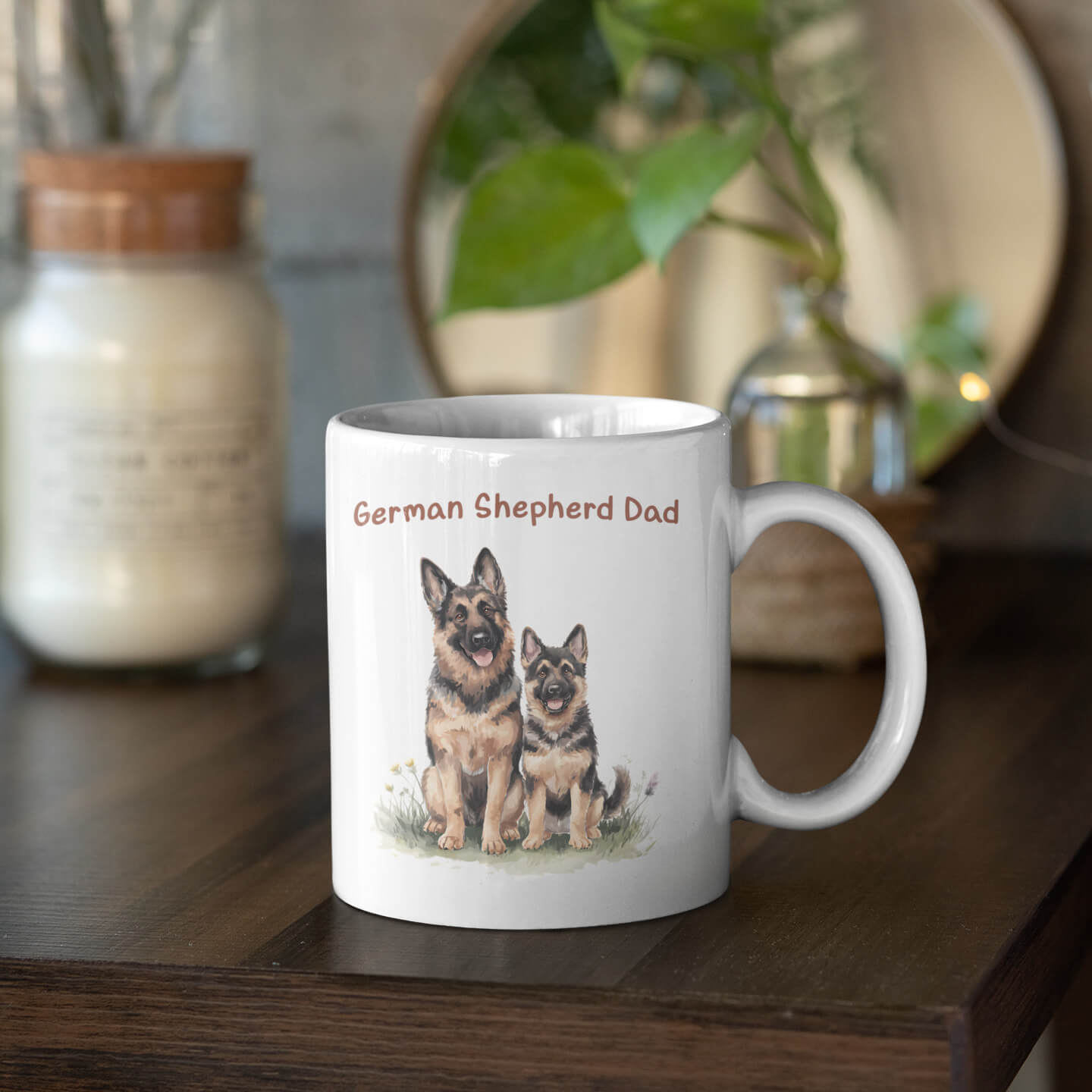 German Shepherd Dad Mug β Dog Lover Coffee Cup, Gift for Pet Dads
