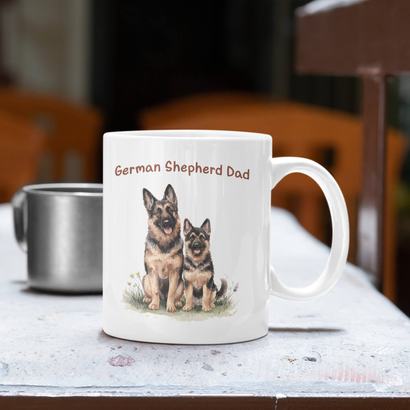 German Shepherd Dad Mug β Dog Lover Coffee Cup, Gift for Pet Dads