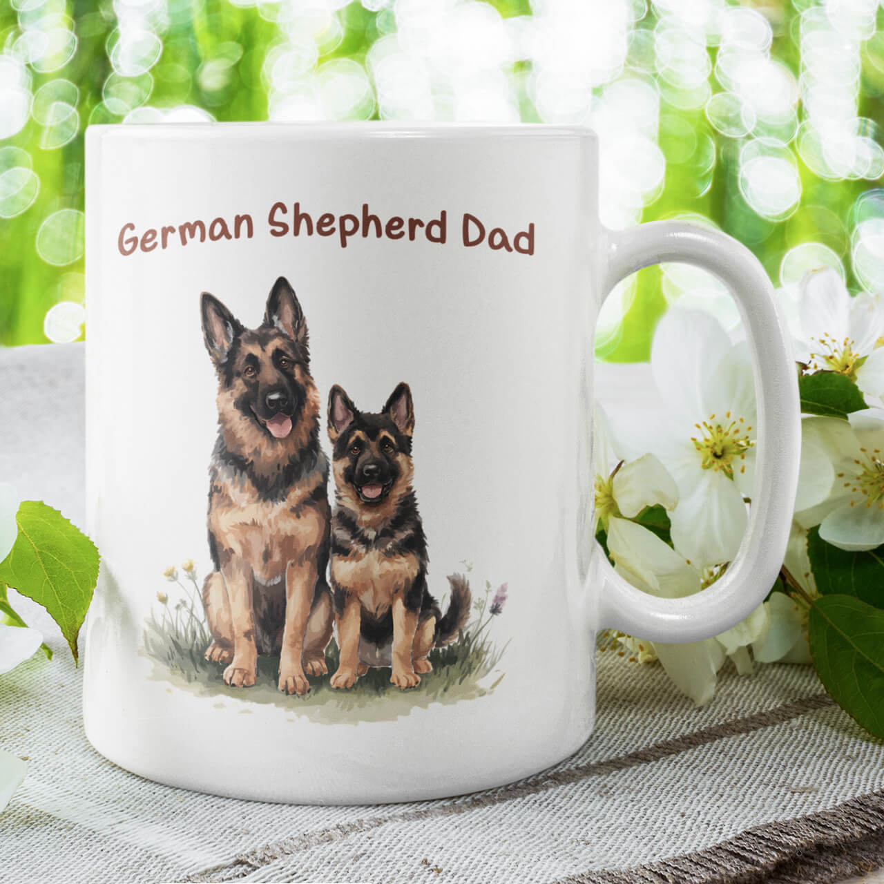 German Shepherd Dad Mug β Dog Lover Coffee Cup, Gift for Pet Dads