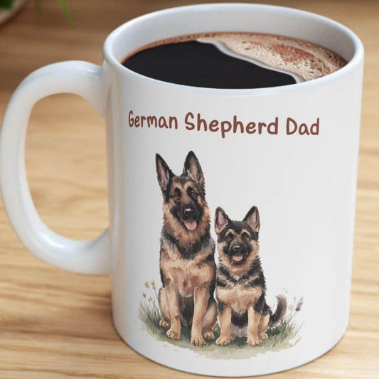 German Shepherd Dad Mug – Dog Lover Coffee Cup, Gift for Pet Dads