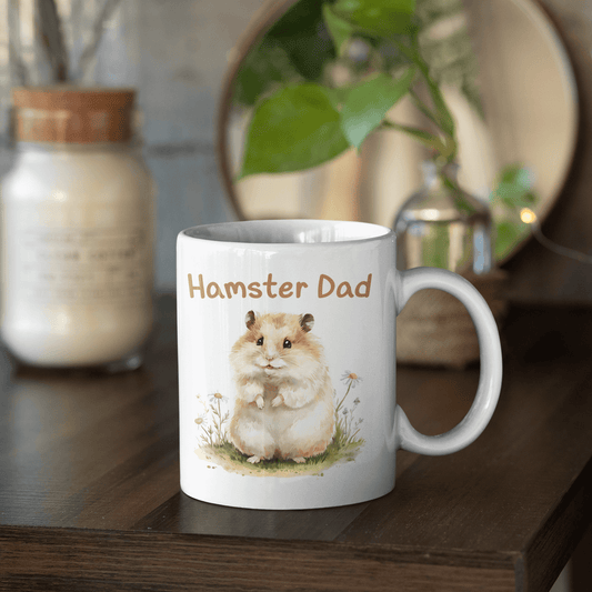 Hamster Dad Coffee Mug – Watercolor Pet Lover Gift