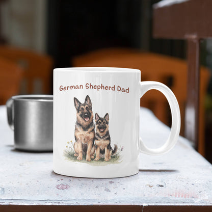 German Shepherd Dad Mug – Dog Lover Coffee Cup, Gift for Pet Dads